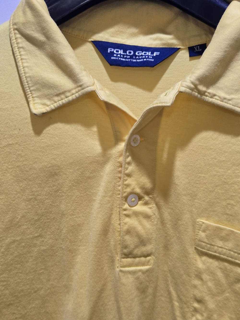 Ralph Lauren Polo Golf Yellow Button-Up Polo